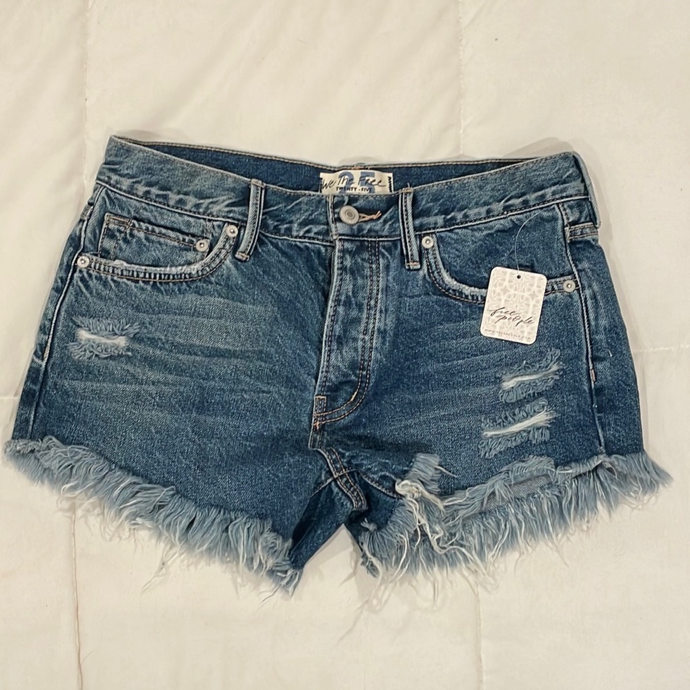 Free People Good Vibrations Denim Shorts